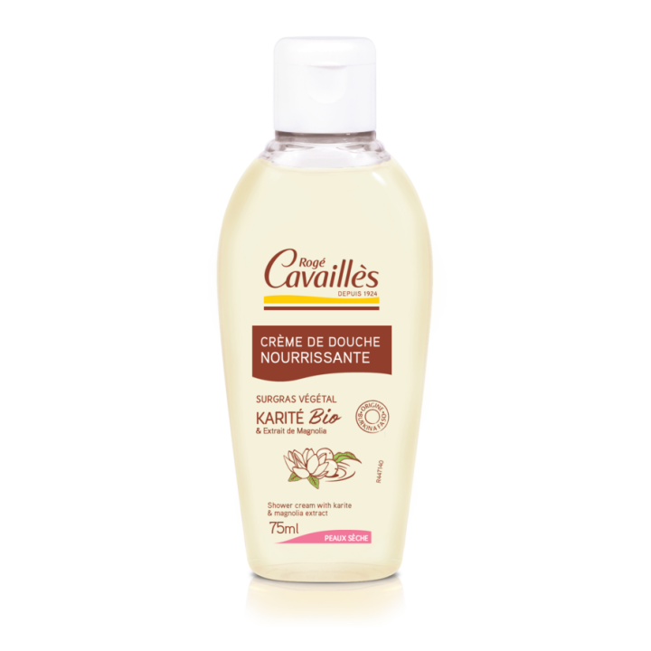 Cr&egrave;me de Douche Beurre de Karit&eacute; & Magnolia Rog&eacute; Cavaill&egrave;s - flacon de 75 ml