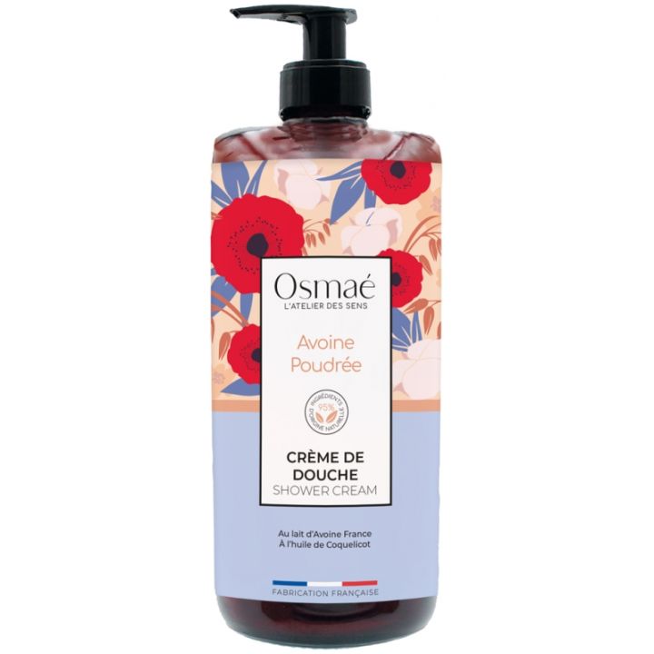 Cr&egrave;me de douche Avoine poudr&eacute;e Osma&eacute; - flacon-pompe de 1L