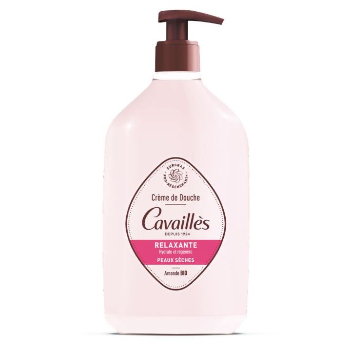Cr&egrave;me de douche relaxante beurre d'amande et rose Rog&eacute; Cavaill&egrave;s - flacon de 750 ml