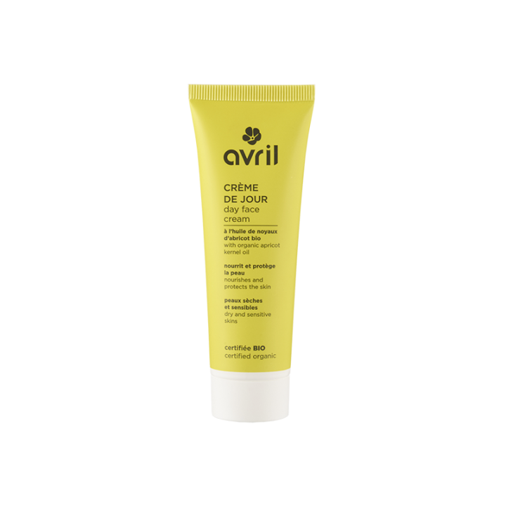Cr&egrave;me de jour peaux s&egrave;ches et sensibles bio Avril - tube 50 ml