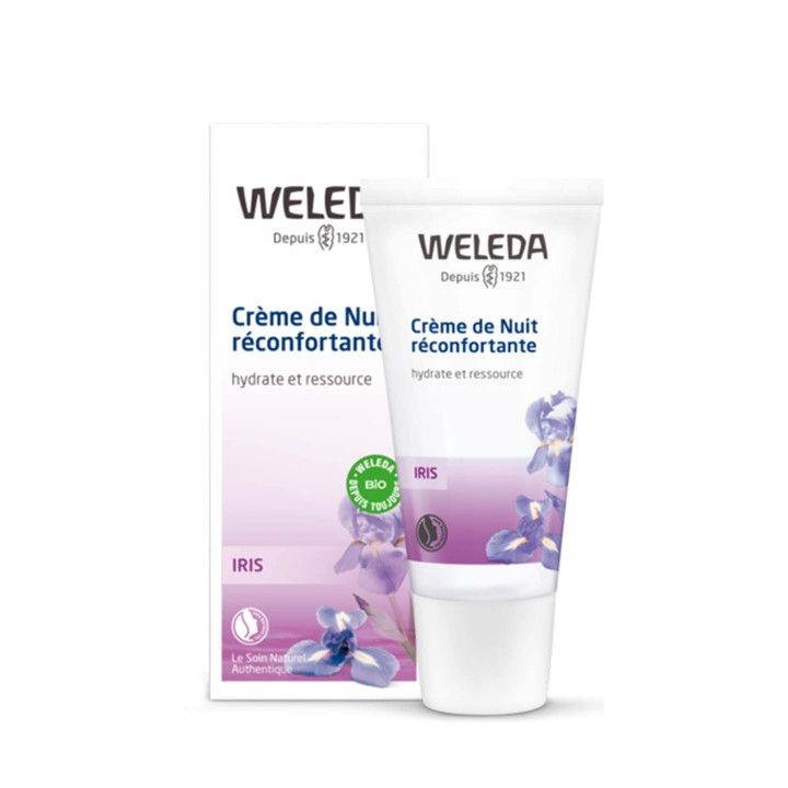 Cr&egrave;me de nuit r&eacute;confortante iris Weleda - tube de 30 ml