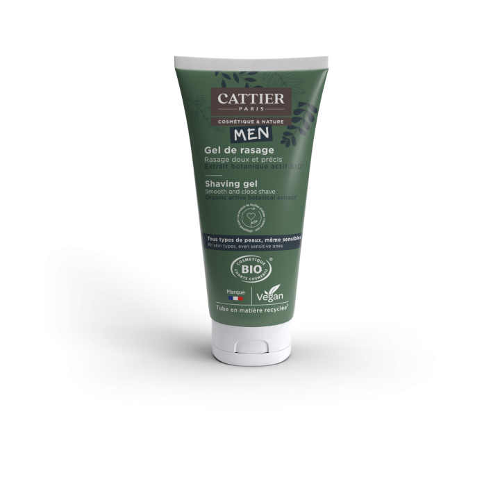 Gel de rasage bio homme Cattier - tube de 150 ml