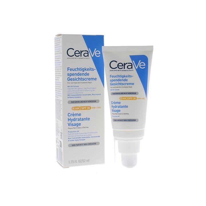 Cr&egrave;me hydratante visage SPF 30 CeraVe - tube de 52 ml