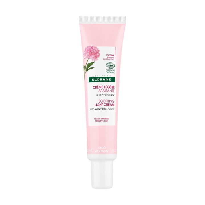 Cr&egrave;me l&eacute;g&egrave;re apaisante &agrave; la pivoine bio Klorane - tube de 40ml