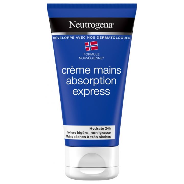 Cr&egrave;me mains absorption express Neutrogena - tube de 75 ml