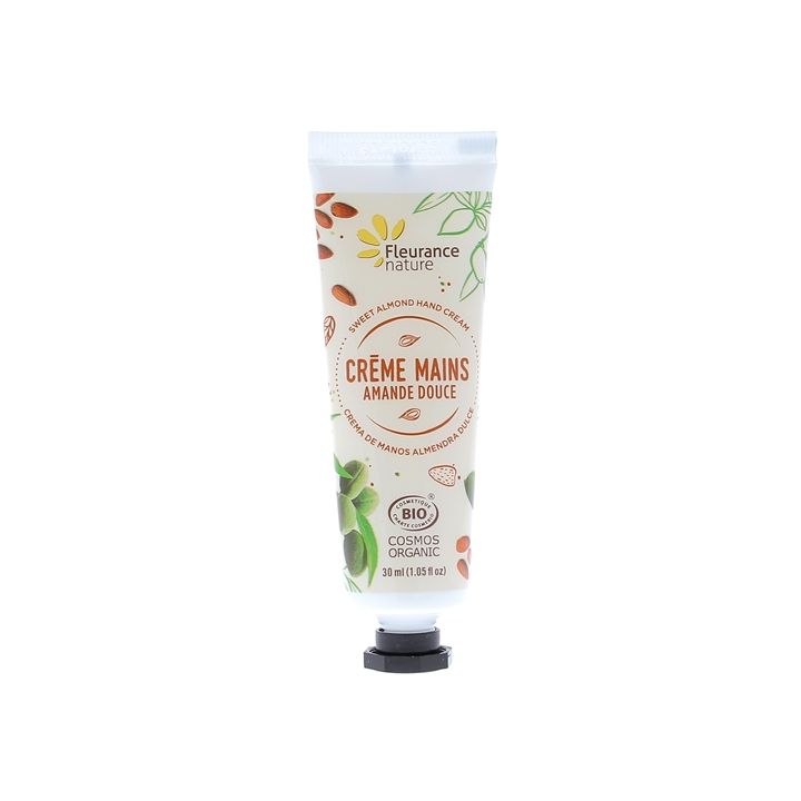 Cr&egrave;me mains amande douce bio Fleurance nature - tube de 30 ml