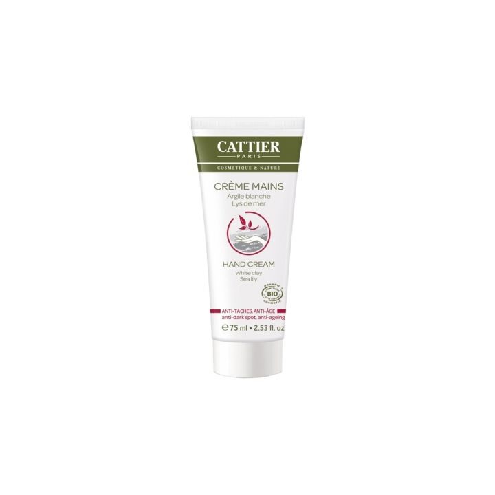 Cr&egrave;me mains anti-t&acirc;ches anti-&acirc;ge BIO Cattier - tube de 75 ml