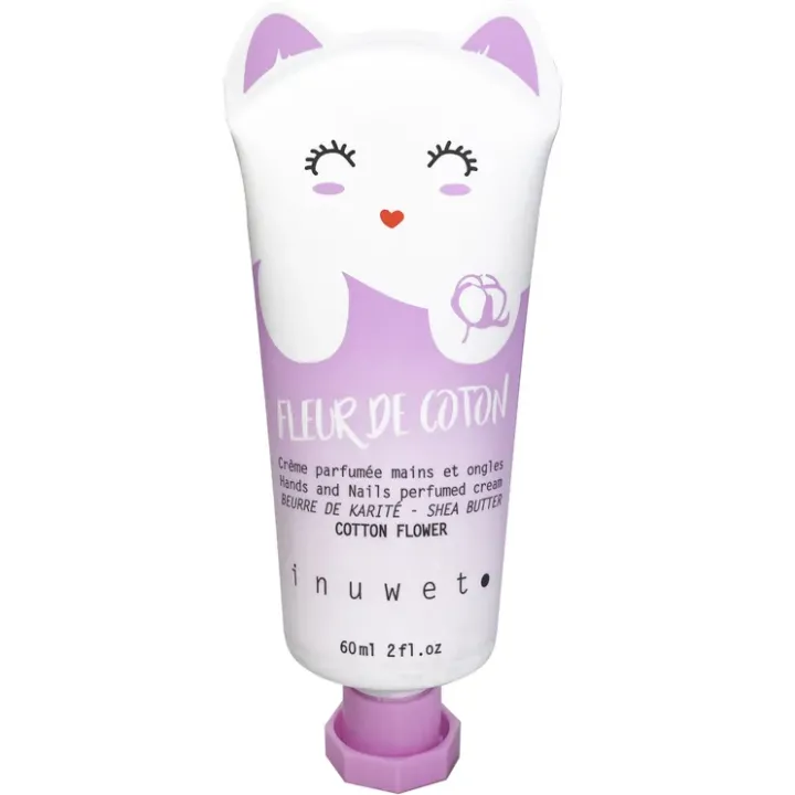 Cr&egrave;me mains et ongles parfum fleur de coton Inuwet - tube de 60ml