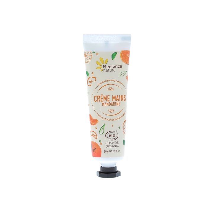 Cr&egrave;me mains mandarine bio Fleurance nature - tube de 30 ml