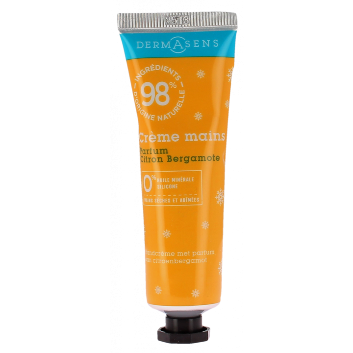 Cr&egrave;me mains parfum citron bergamote Dermasens - tube de 30ml