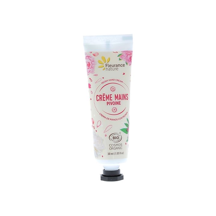 Cr&egrave;me mains pivoine bio Fleurance nature - tube de 30 ml