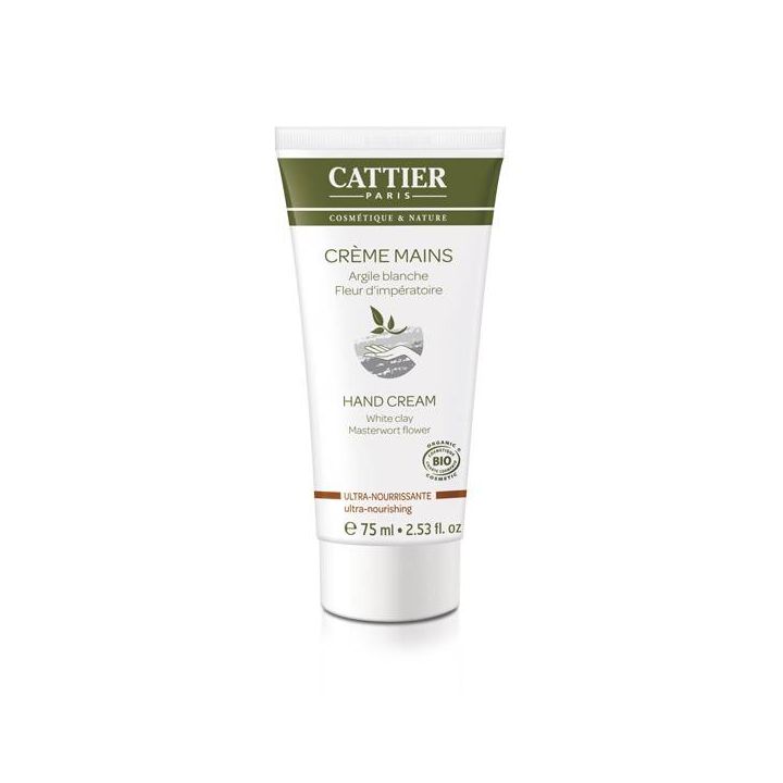 Cr&egrave;me mains ultra-nourrissante bio Cattier - tube 75 ml