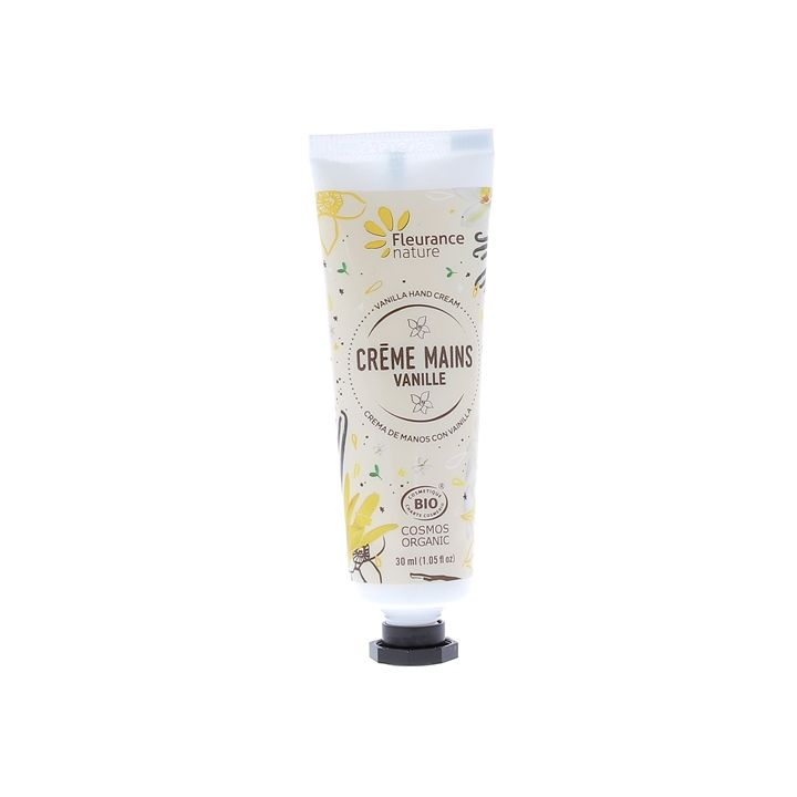 Cr&egrave;me mains vanille bio Fleurance nature - tube de 30 ml