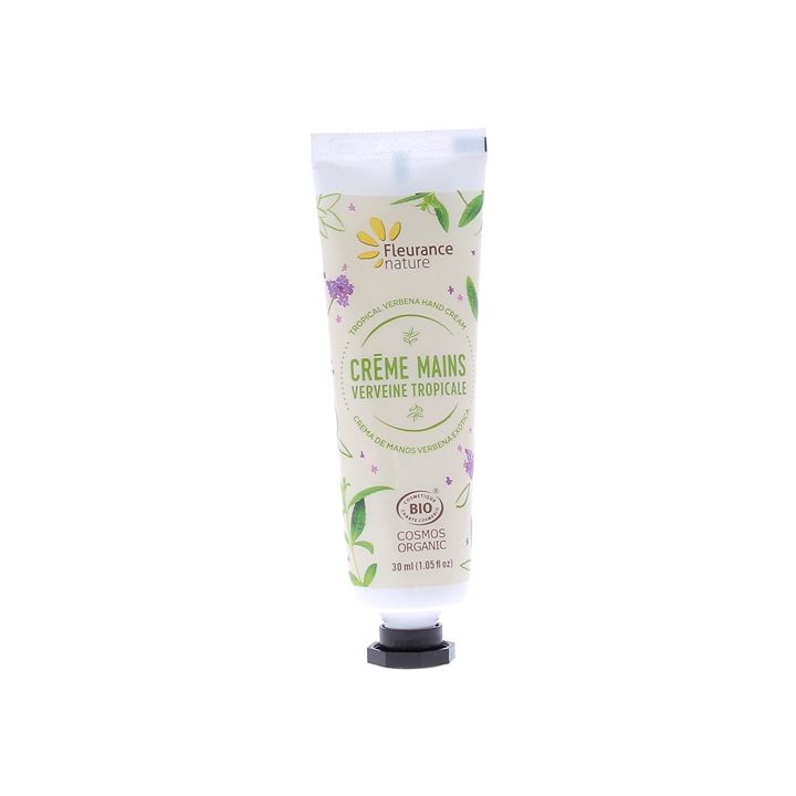 Cr&egrave;me mains verveine tropicale bio Fleurance nature - tube de 30 ml