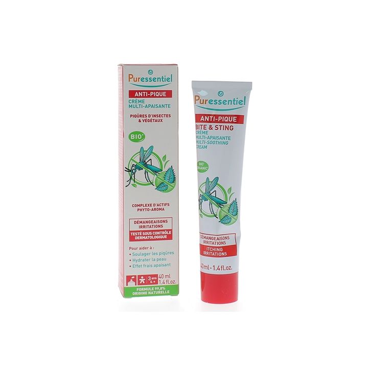 Cr&egrave;me multi-apaisante anti-pique Puressentiel - tube de 40 ml
