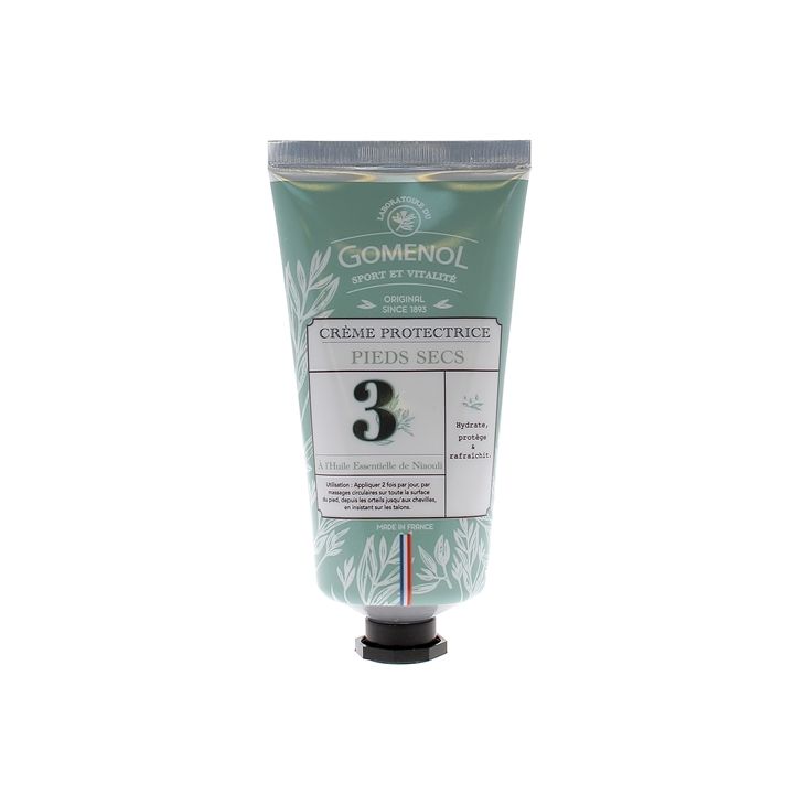 Cr&egrave;me protectrice pieds secs Gomenol - tube de 75 ml