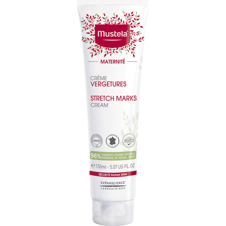 Cr&egrave;me pr&eacute;vention vergetures 3 en 1 Mustela - tube de 150 ml