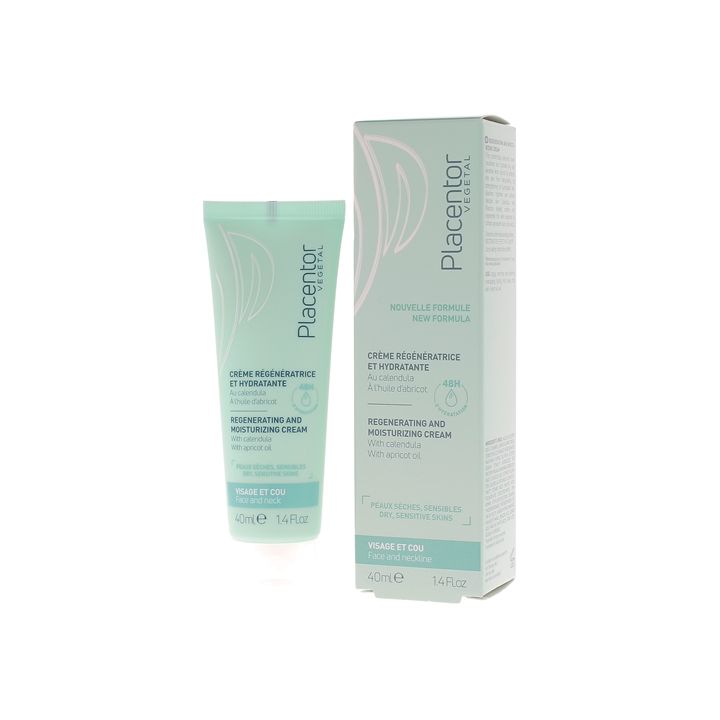 Cr&egrave;me r&eacute;g&eacute;n&eacute;ratrice et hydratante Placentor v&eacute;g&eacute;tal - tube de 40 ml