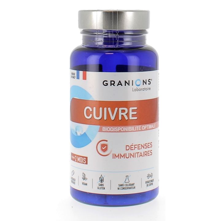 Cuivre Granions - bo&icirc;te de 60 g&eacute;lules
