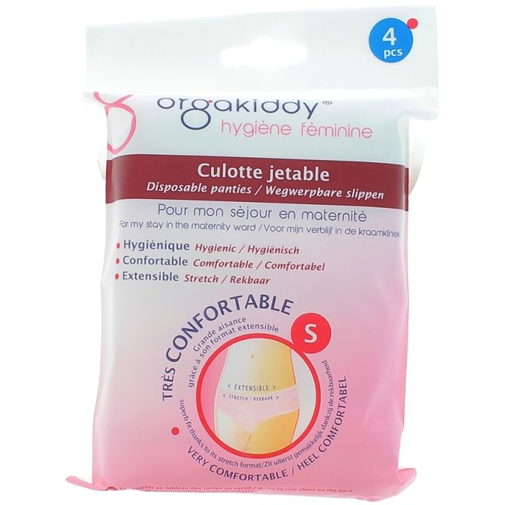 Culotte jetable taille S Orgakiddy - Sachet de 4 unit&eacute;s