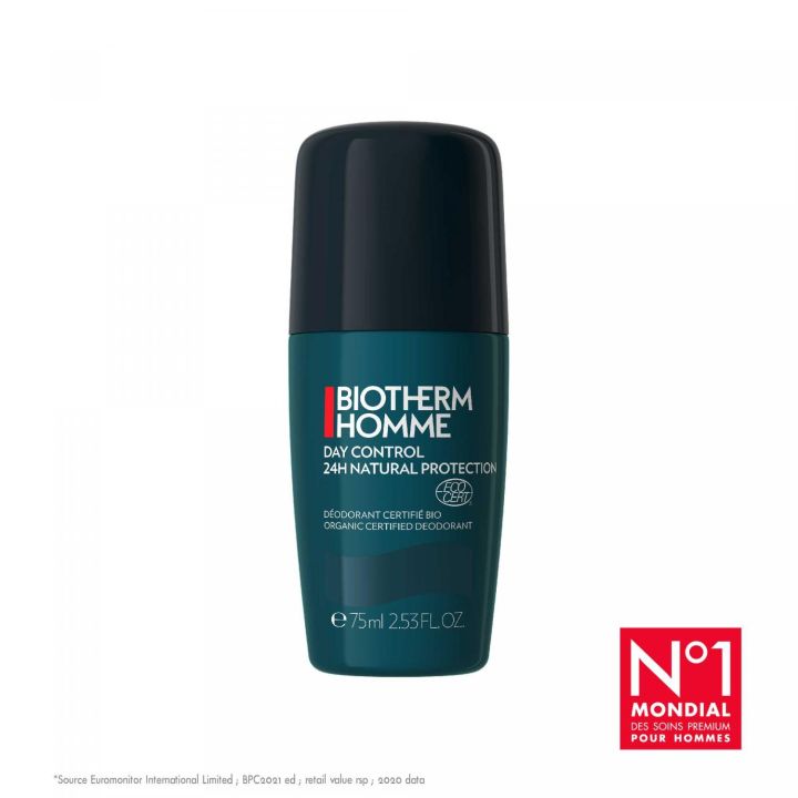 Day control 24H natural protection d&eacute;odorant Biotherm homme - roll-on de 75ml