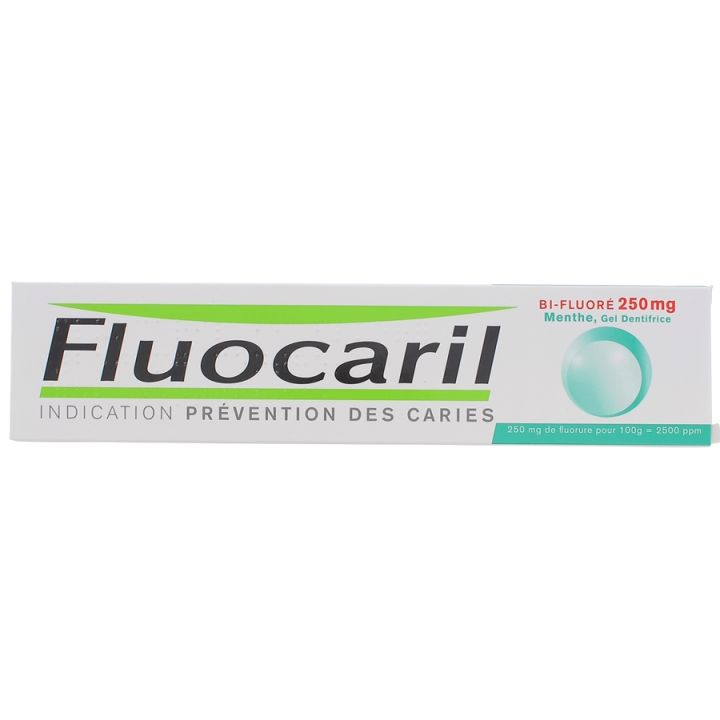 Gel dentifrice Bi-Fluor&eacute; 250 mg Fluocaril - tube de 125 ml