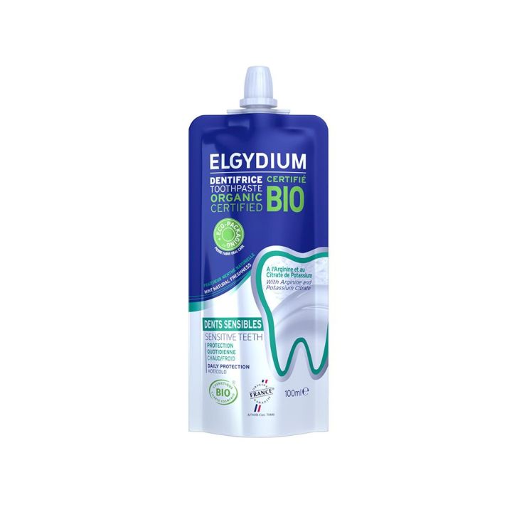 Dentifrice bio &eacute;co con&ccedil;u Dents sensibles Elgydium - tube de 100ml