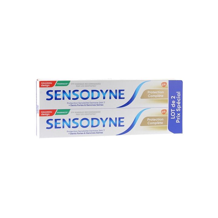 Protection compl&egrave;te Sensodyne - lot de 2 tubes de 75 ml