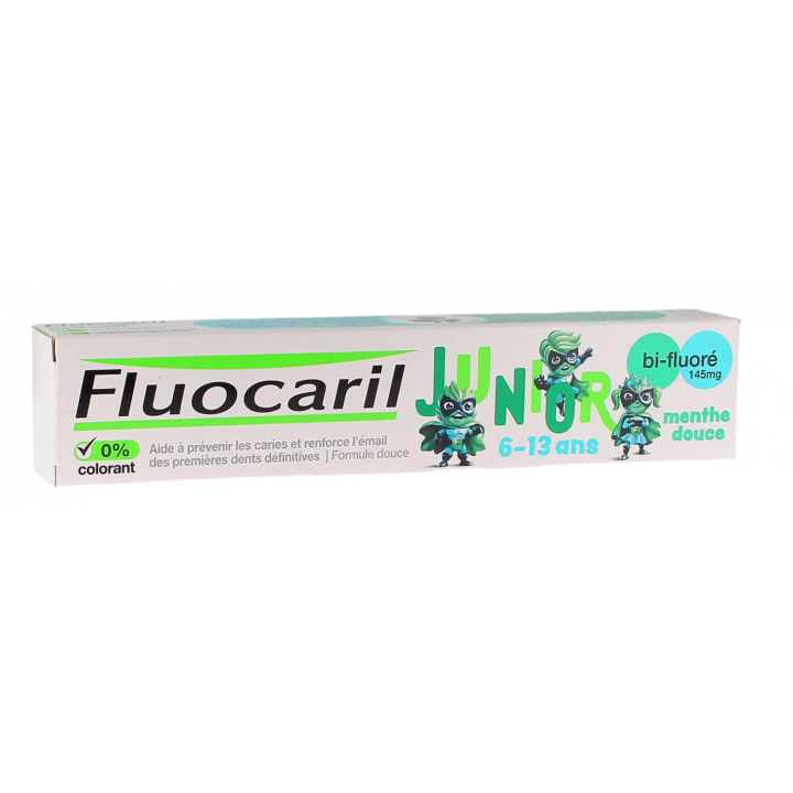 Dentifrice junior 6-13 ans ar&ocirc;me menthe douce Fluocaril - tube de 75 ml