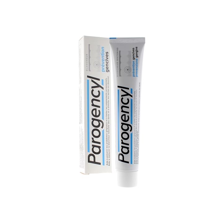 Dentifrice pr&eacute;vention gencives blancheur Parogencyl - un tube de 75 ml
