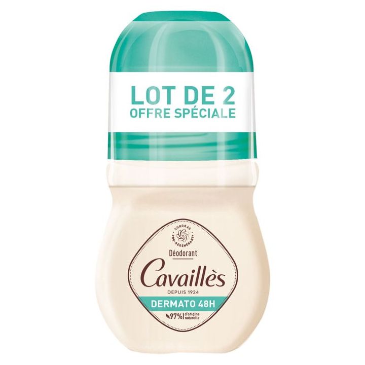 D&eacute;odorant Dermato anti-odeurs Rog&eacute; Cavaill&egrave;s - lot de 2 roll-on 50 ml