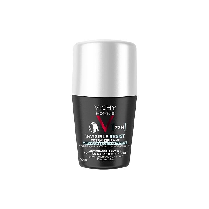 Invisible resist D&eacute;odorant homme d&eacute;transpirant anti-irritations 72h Vichy - roll-on de 50ml