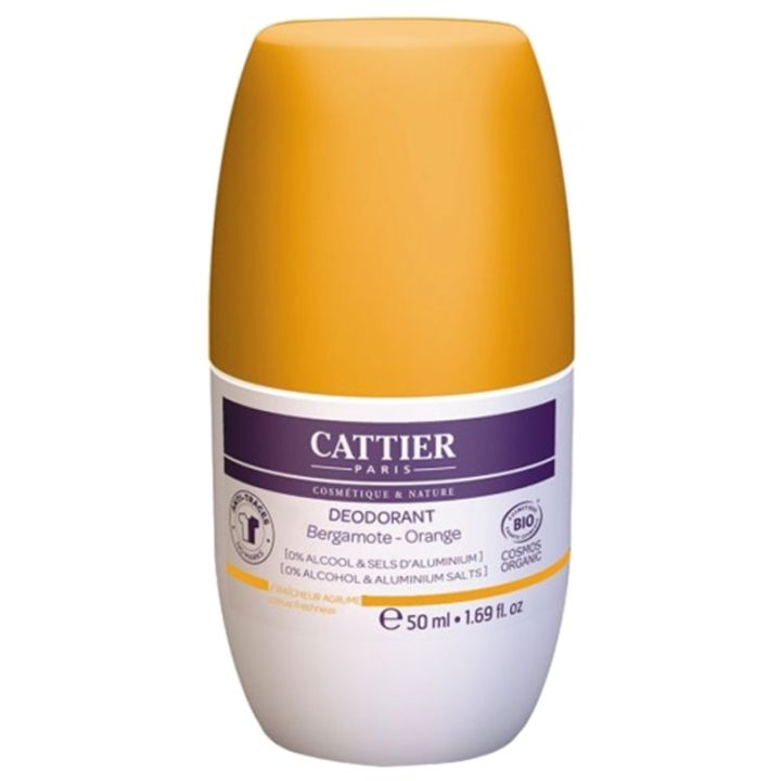D&eacute;odorant Roll-on Fra&icirc;cheur Agrume Bio Cattier - Roll-on de 50 ml