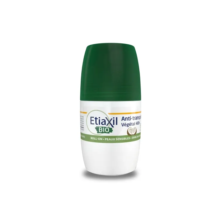 D&eacute;odorant anti-transpirant v&eacute;g&eacute;tal bio parfum coco Etiaxil - roll-on de 50ml