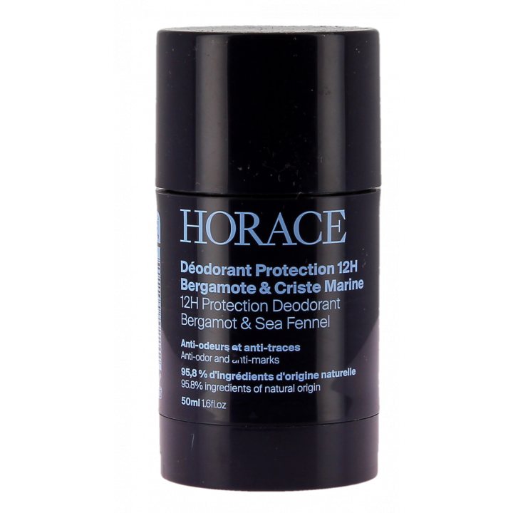 D&eacute;odorant protection 12h bergamote et criste marine Horace - stick de 50ml