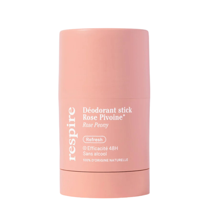 D&eacute;odorant rose pivoine Respire - stick de 50g