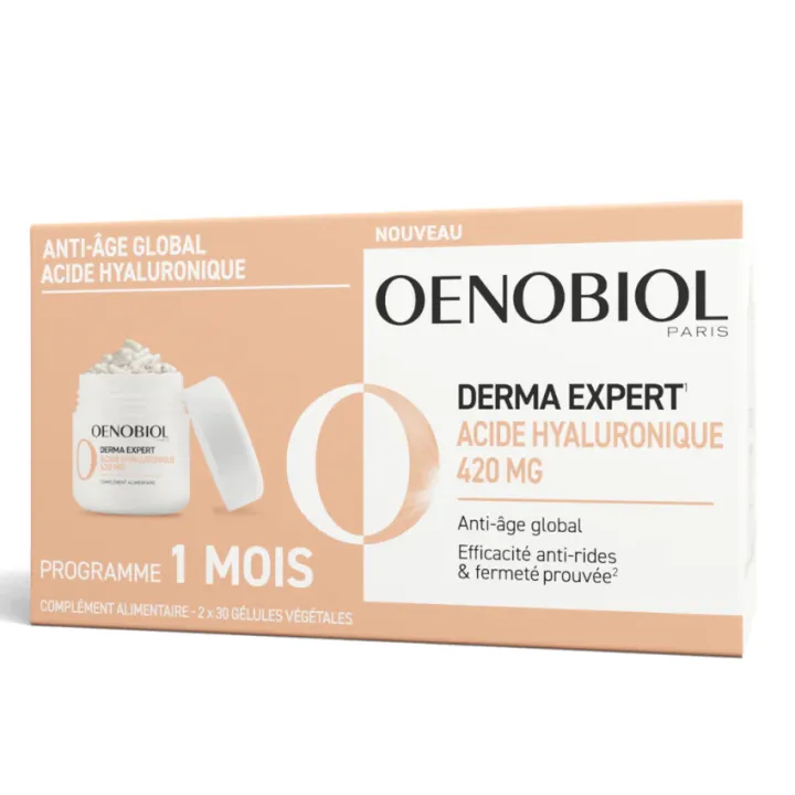 Derma Expert acide hyaluronique Oenobiol - lot de 2 boites de 30 g&eacute;lules