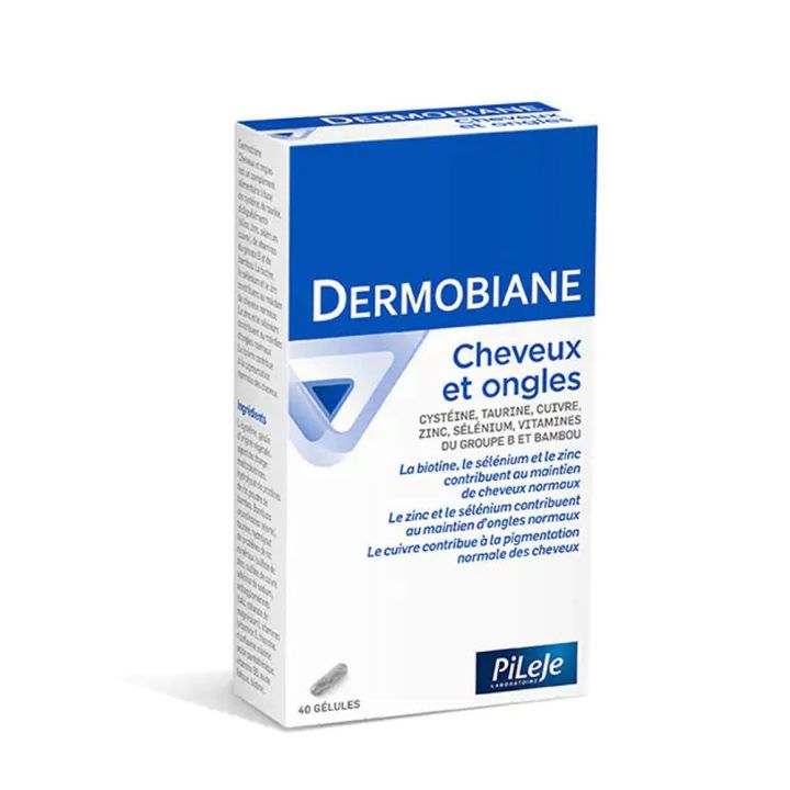Dermobiane cheveux et ongles Pileje - bo&icirc;te de 40 g&eacute;lules