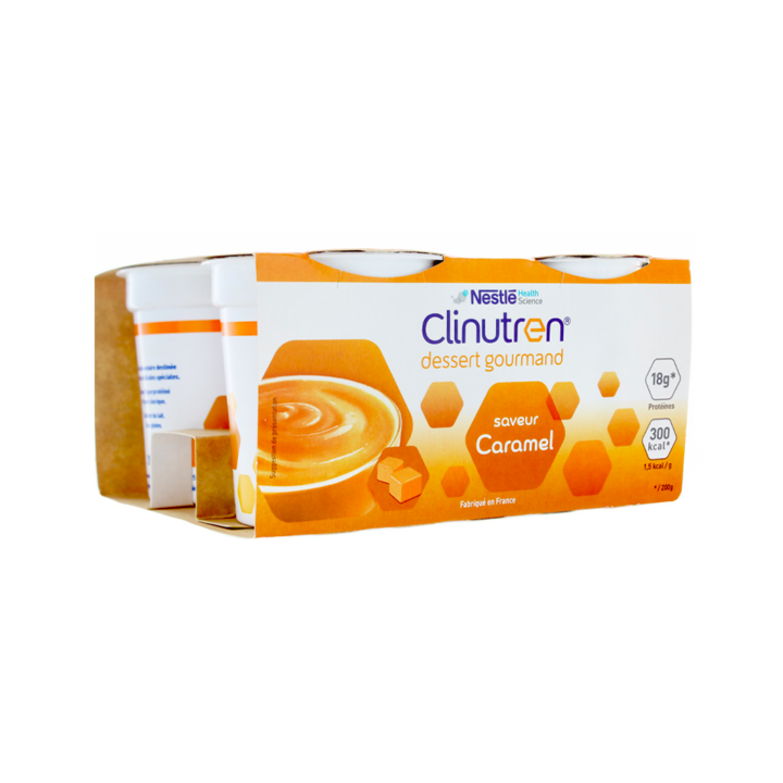 Dessert gourmand saveur caramel clinutren Nestl&eacute; - lot de 4x200g