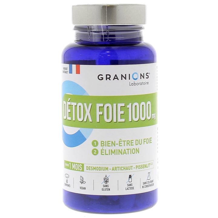 D&eacute;tox foie 1000 mg Granions - bo&icirc;te de 60 comprim&eacute;s