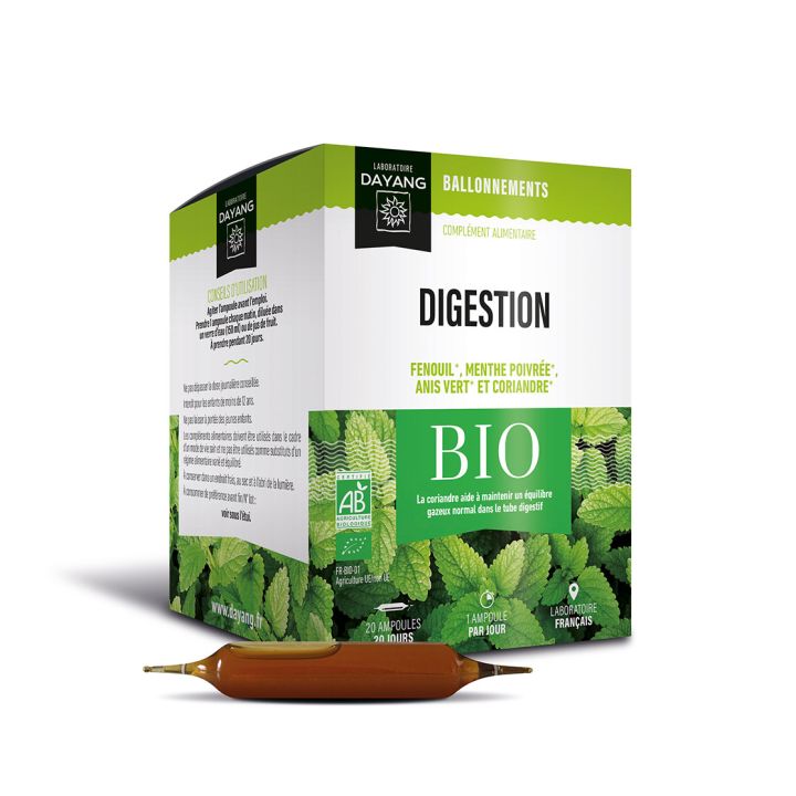 Digestion ventre plat bio Dayang - bo&icirc;te de 20 ampoules