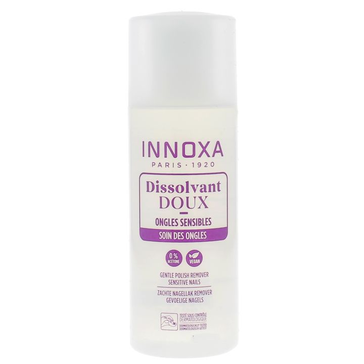 Dissolvant doux ongles sensibles Innoxa - flacon de 100 ml