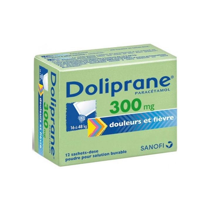 Doliprane 300mg poudre pour solution buvable - bo&icirc;te de 12 sachet-doses