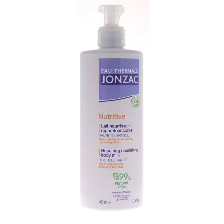 Eau thermale Jonzac Lait nourrissant Nutritive L&eacute;a Nature - flacon-pompe de 400ml