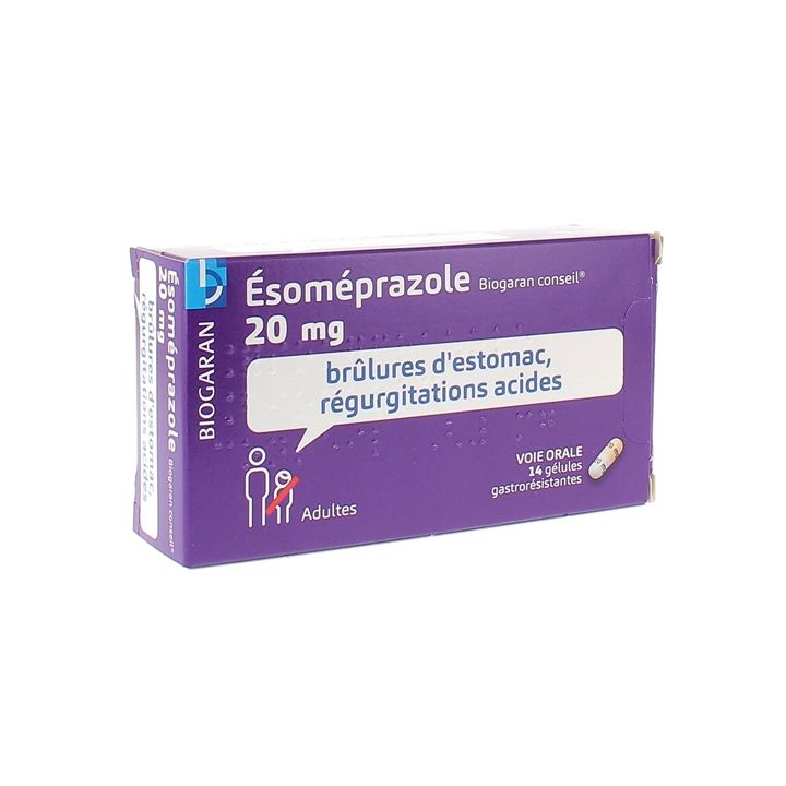 Esom&eacute;prazole 20 mg Biogaran Conseil - 14 g&eacute;lules gastror&eacute;sistantes
