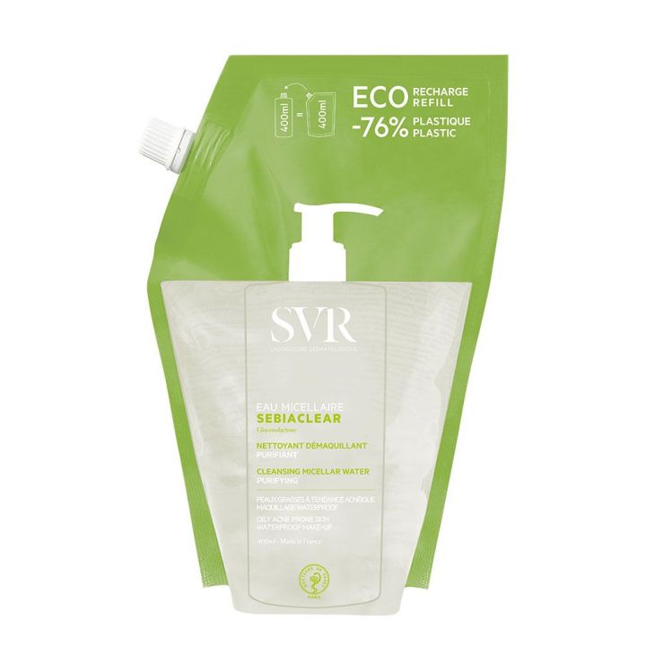 Sebiaclear Eau micellaire &eacute;co-recharge SVR - recharge de 400ml