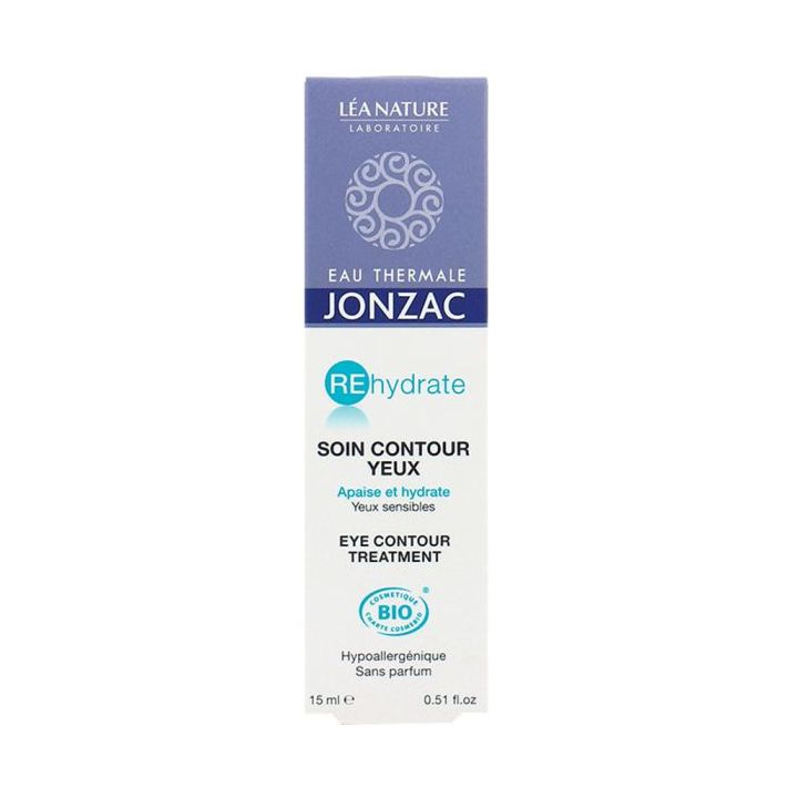 Eau Thermale Jonzac Soin contour yeux bio REhydrate L&eacute;a Nature - tube de 15 ml