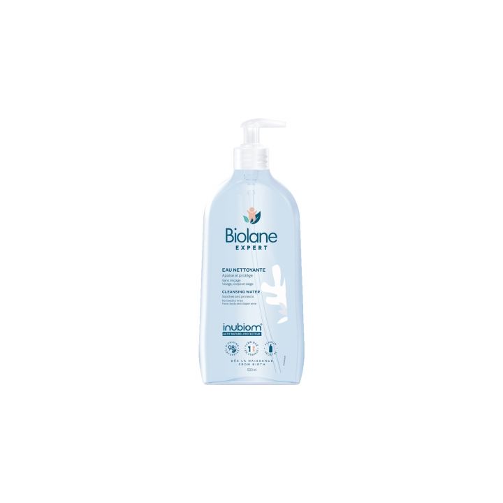 Eau nettoyante sans rin&ccedil;age Biolane Expert - flacon-pompe de 500 ml
