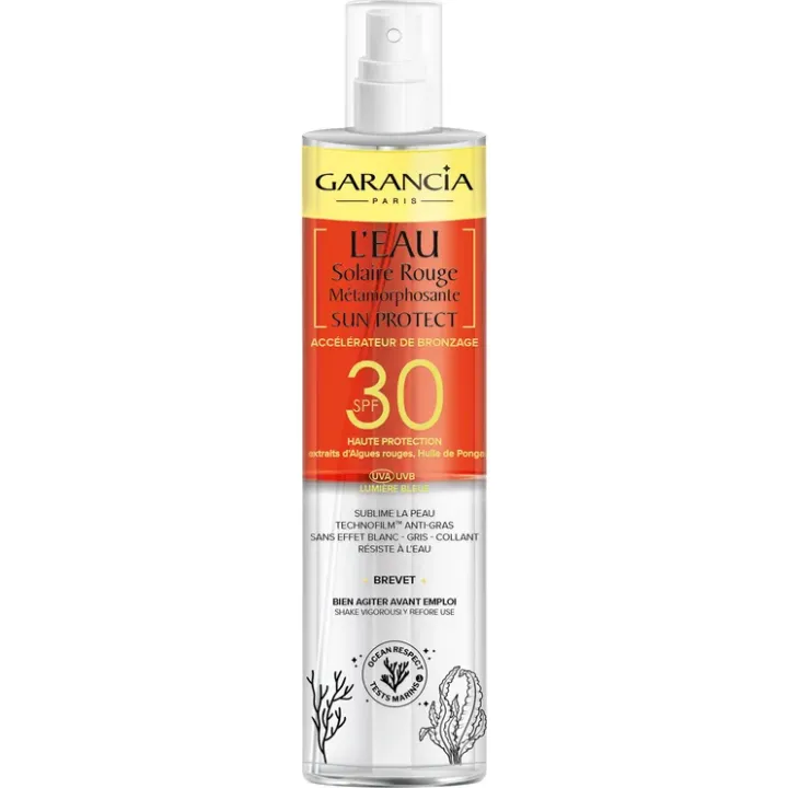 Eau solaire rouge m&eacute;tamorphosante SPF30 Sun Protect Garancia - spray de 150ml