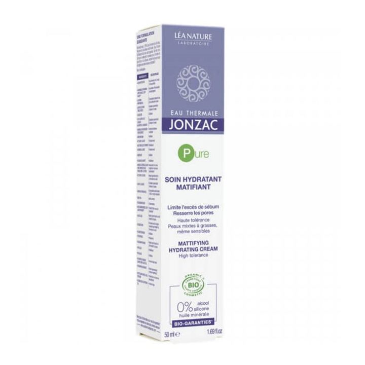 Eau thermale jonzac Pure cr&egrave;me purifiante matifiante L&eacute;a Nature - tube de 50 ml